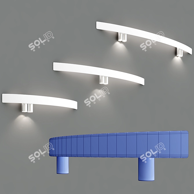 Elegant Illumination: LBS Wall Lamp 3D model image 3