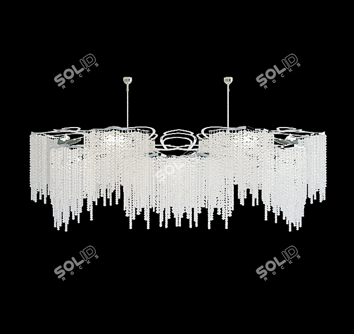 Elegant Crystal Light Fixture 3D model image 1