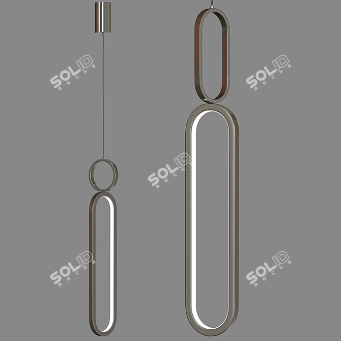 Modern Metal Corner Design 3D model image 1