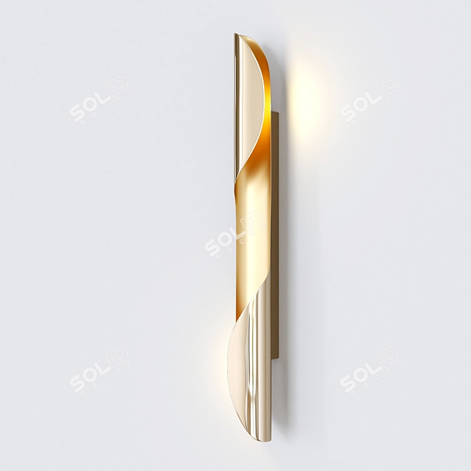 Elegant Torsade Wall Lamp 3D model image 2