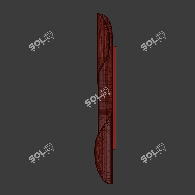 Elegant Torsade Wall Lamp 3D model image 3