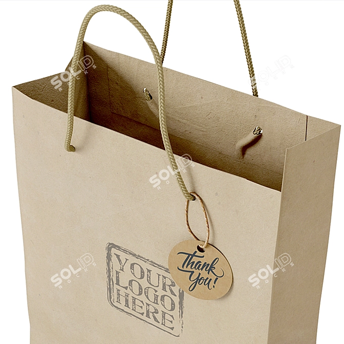 Multi-Sized Paper Bags Set 3D model image 4