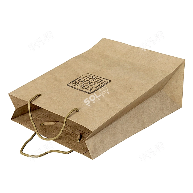 Multi-Sized Paper Bags Set 3D model image 5