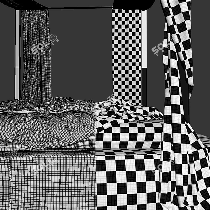 Twils Kira Canopy Bed 3D model image 4