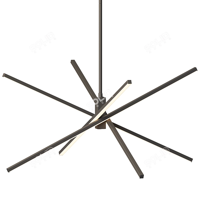 Modern Starburst Pendant Light 3D model image 4