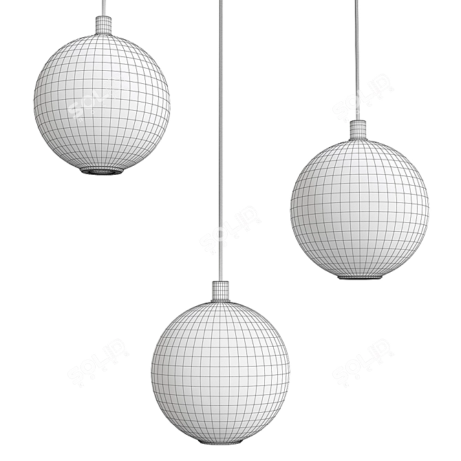 Elegant Bonn Design Lamp 3D model image 2