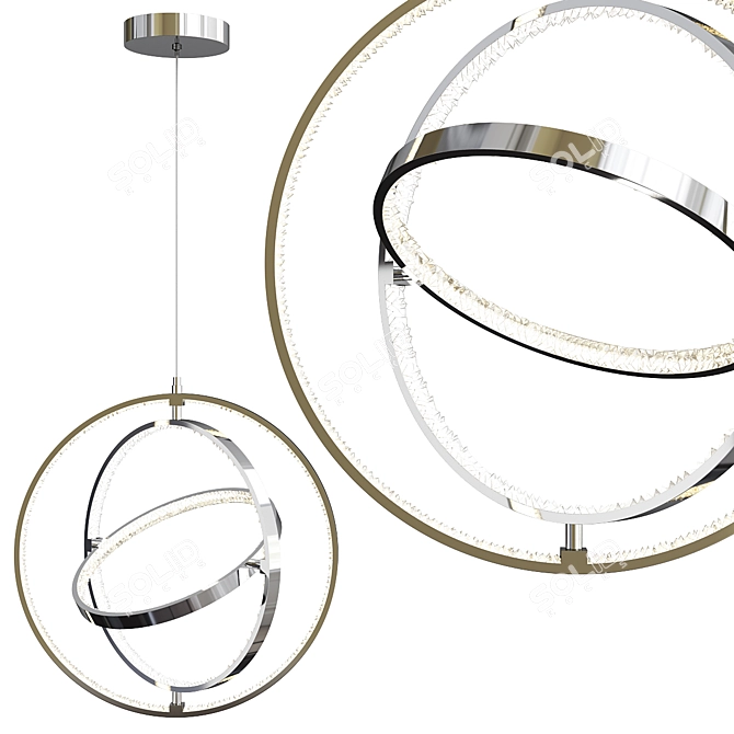 Eurosvet Tempus LED Pendant Light 3D model image 1