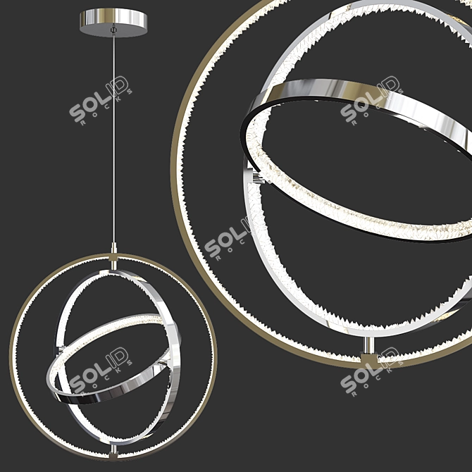 Eurosvet Tempus LED Pendant Light 3D model image 2