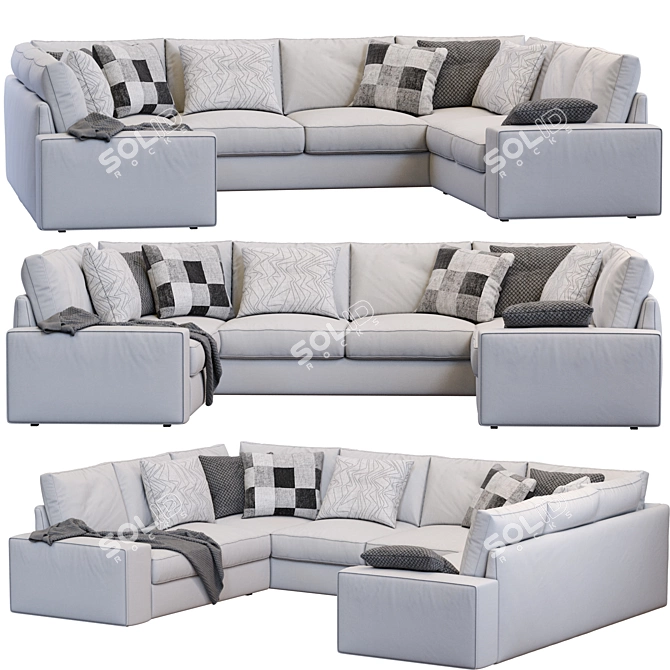 Modern Comfort: Ikea Kivik Sofa 3D model image 1