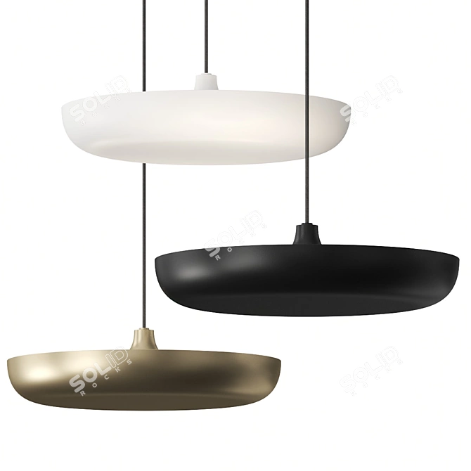 Elegant Cassini Pendant Lamp 3D model image 2