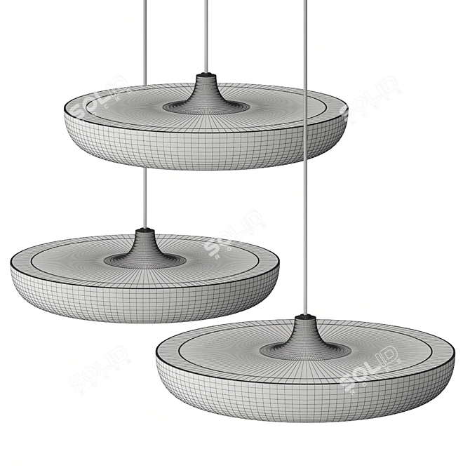 Elegant Cassini Pendant Lamp 3D model image 3