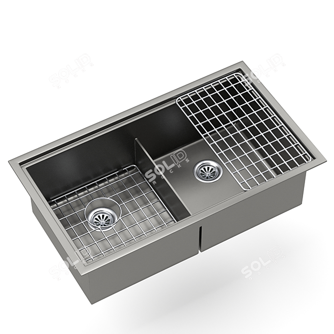 KRAUS Kwu112 Workstation Sink 3D model image 2