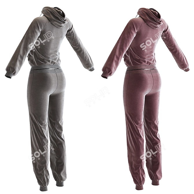 2020 Women's Sporty Tracksuit 3D model image 6