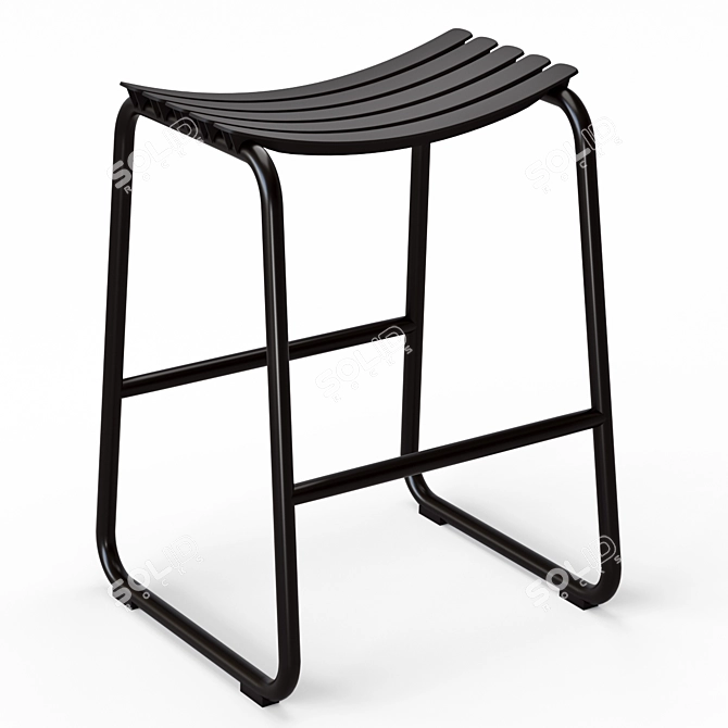 Elegant Reclips Barstool 3D model image 1