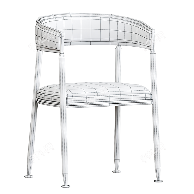 Nordic Valini Accent Chair 3D model image 5