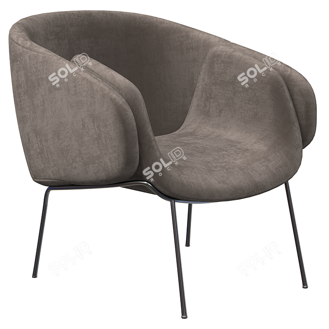 Elegant Anita Armchair: Timeless Comfort 3D model image 1