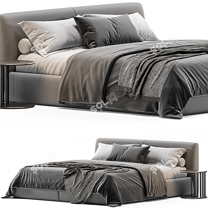 Nuvo Bed: Stylish Furniture for Modern Homes 3D model image 2