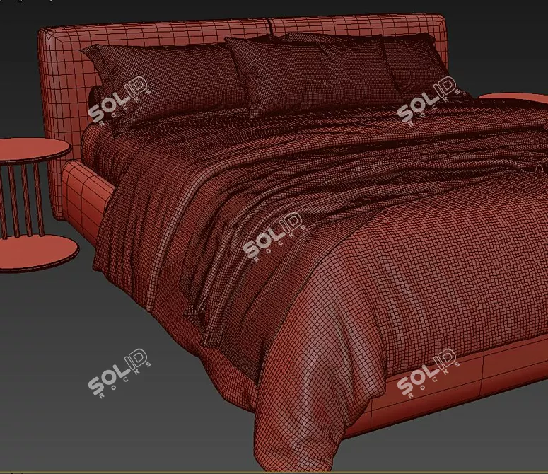 Nuvo Bed: Stylish Furniture for Modern Homes 3D model image 6