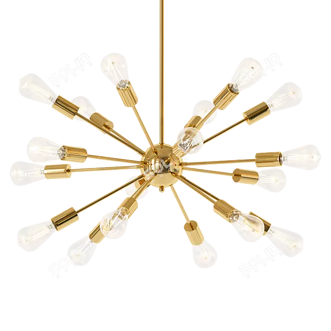 Bryce Large Contemporary Chandelier 3D model image 1