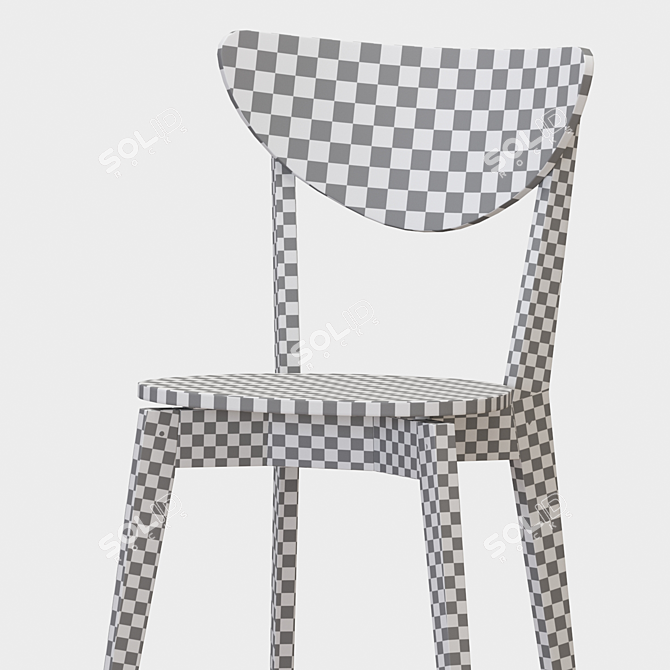Stylish Nordic Dining Set: LERHAMN Table & NORDMYRA Chair 3D model image 7