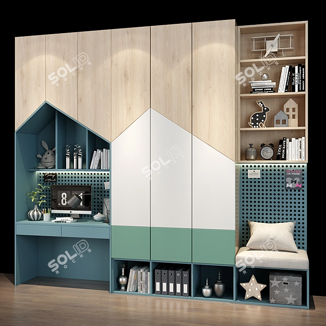 Children's Furniture Set 3D model image 3