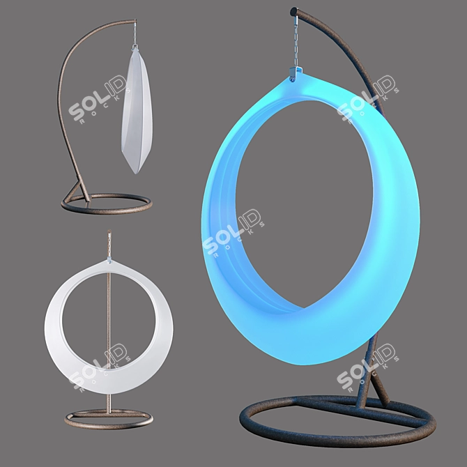  Illuminate Your Outdoors with LED Swing 3D model image 1