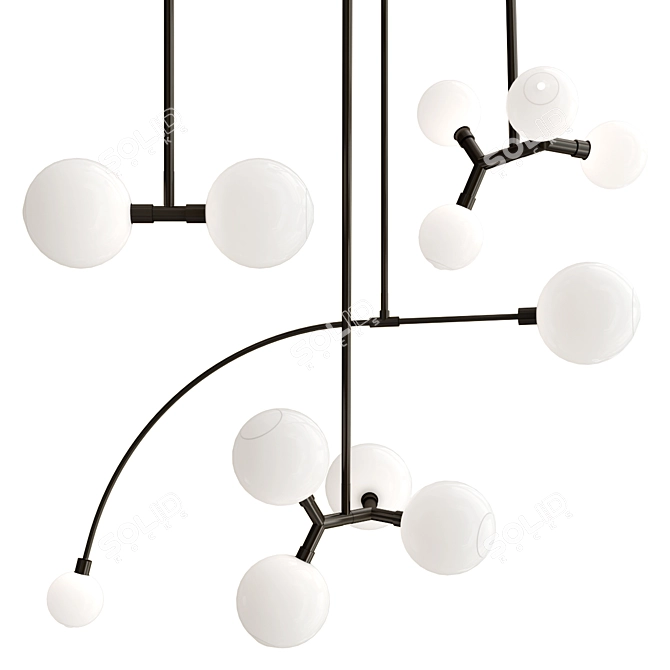 SkLO Pendant Lamp Collection: Striking Illumination 3D model image 1