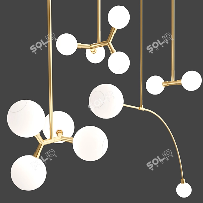 SkLO Pendant Lamp Collection: Striking Illumination 3D model image 2