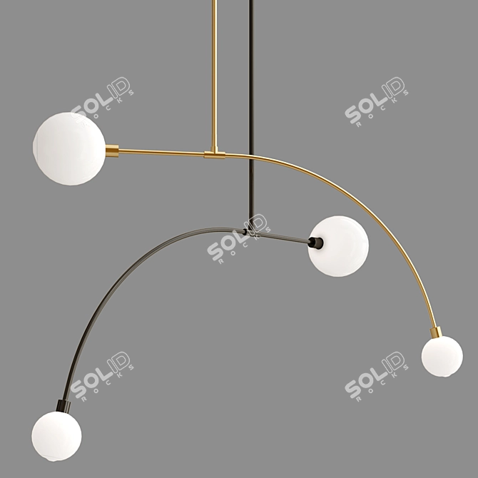 SkLO Pendant Lamp Collection: Striking Illumination 3D model image 5