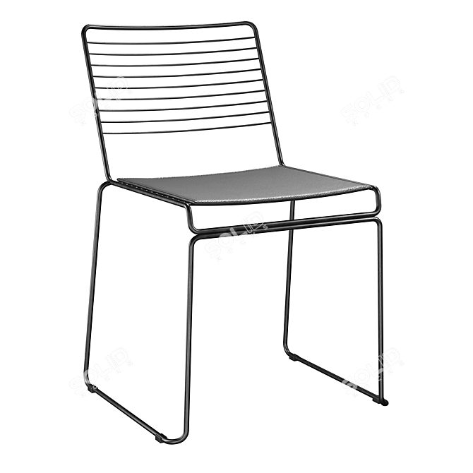 Danny Chair: Stylish Black Stool 3D model image 1