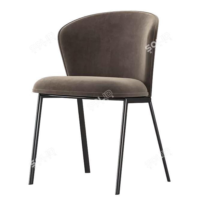 Billa Dining Chair: Elegant and Compact 3D model image 2