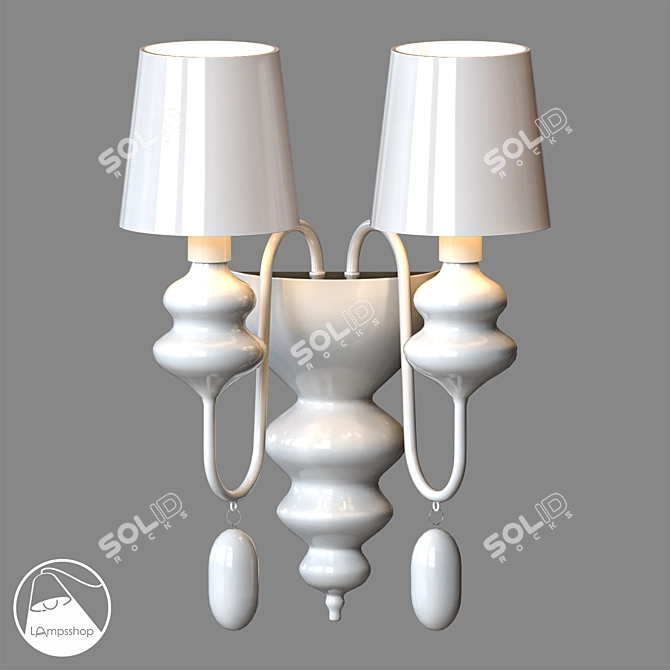 Sleek Sconce: Classic Elegance 3D model image 1