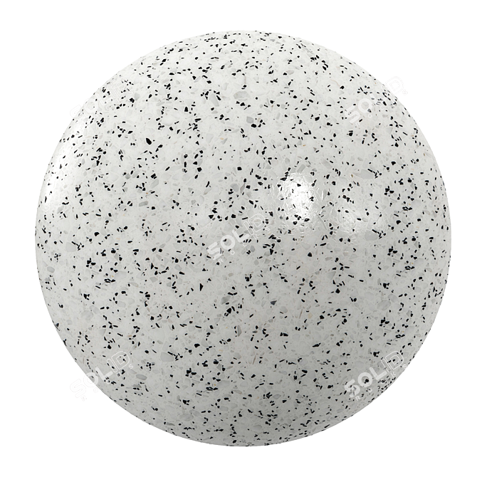 Vibrant Marble Terrazzo: PBR Seamless Material 3D model image 1