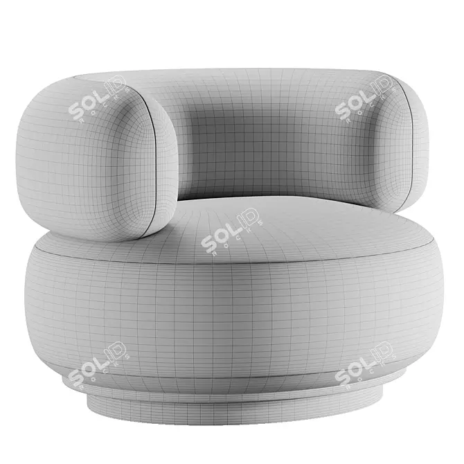 Split Armchair: Stylish and Functional 3D model image 4