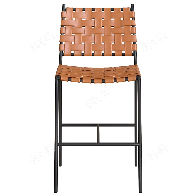 Elegant Olenna Woven Counter Stool 3D model image 2
