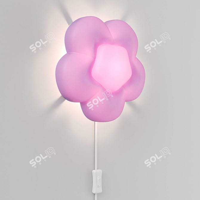 Ikea Upplist Wall Lamp - Elegant Lilac Blossom 3D model image 4