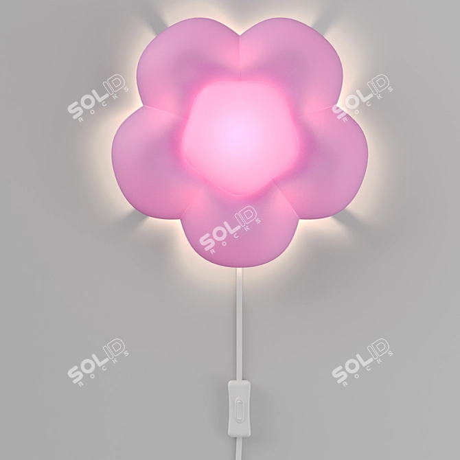 Ikea Upplist Wall Lamp - Elegant Lilac Blossom 3D model image 5