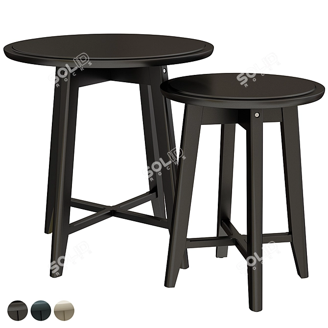 Modern Dark Green Table Set - Kragsta Ikea 3D model image 2