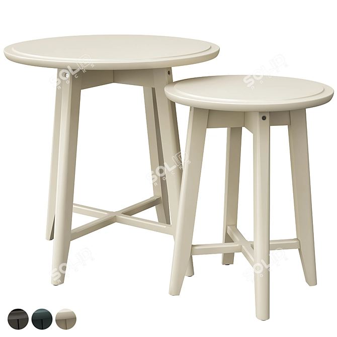 Modern Dark Green Table Set - Kragsta Ikea 3D model image 3