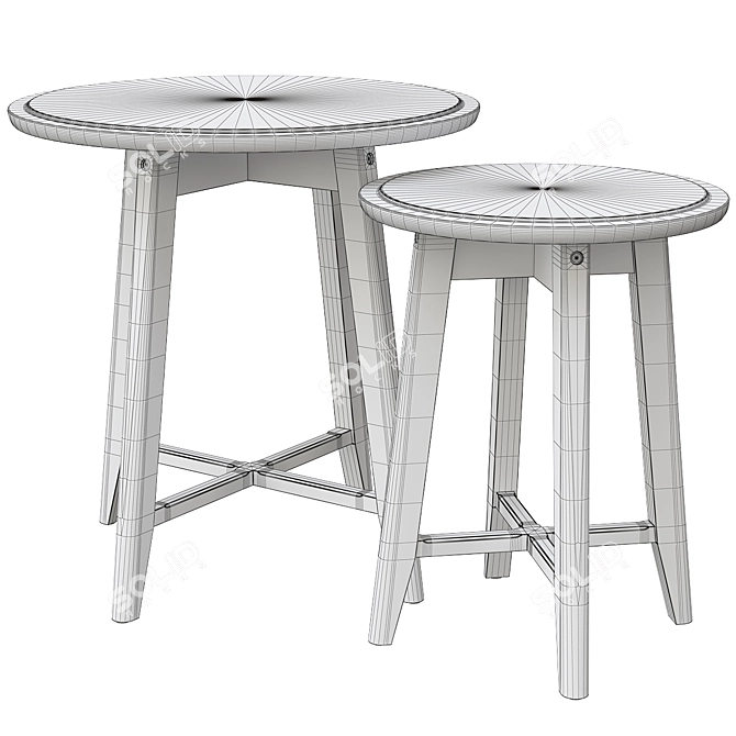 Modern Dark Green Table Set - Kragsta Ikea 3D model image 4