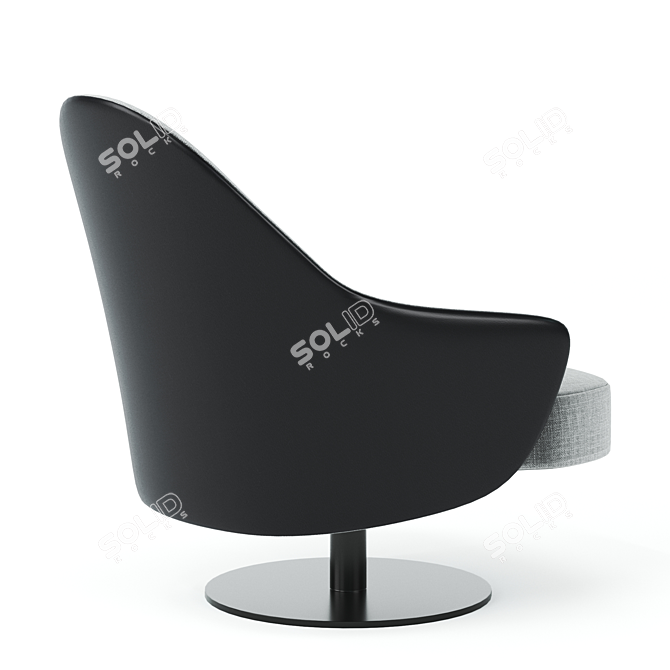 Sleek Swivel Armchair: LUDWIG 3D model image 3