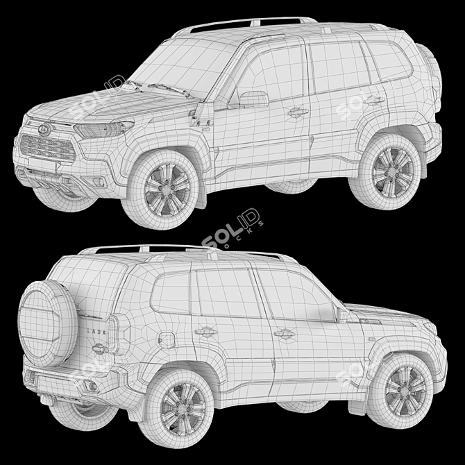 Lada Niva Travel: Off-road Adventure 3D model image 5