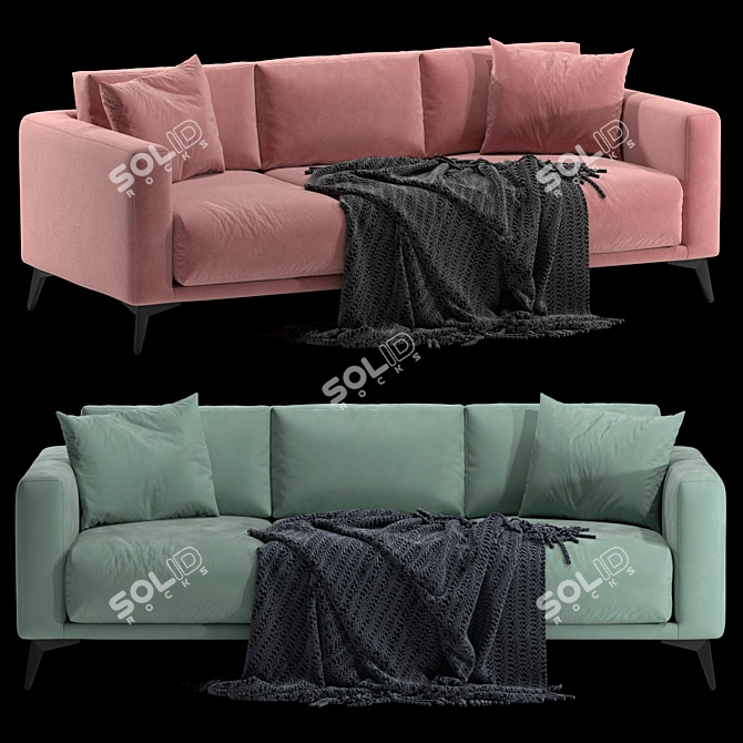 Volga Factory Sofa: Comfort meets Style 3D model image 3