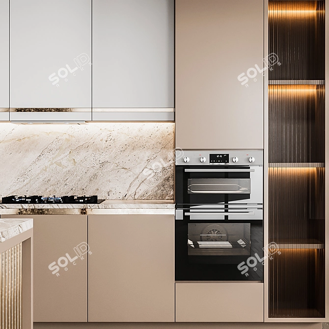 Modern Kitchen Set 91 3D model image 6