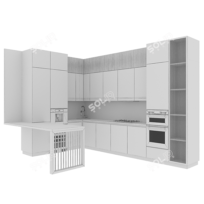 Modern Kitchen Set 91 3D model image 8