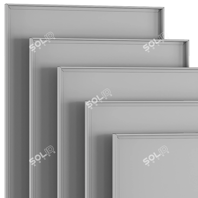 Embossed Glass Decorative Partitions 3D model image 3