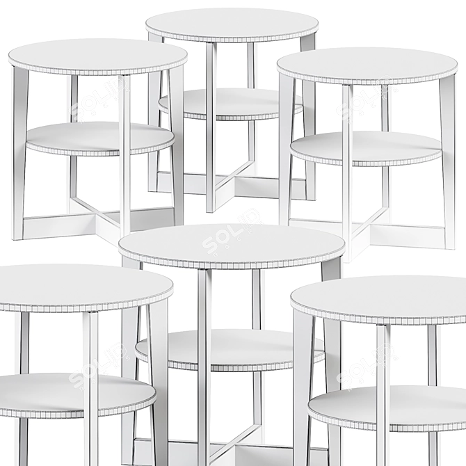 Stylish IKEA VEJMON Side Table 3D model image 2