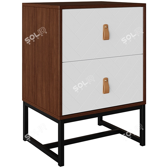 Sleek Andeana Bedside Table 3D model image 2