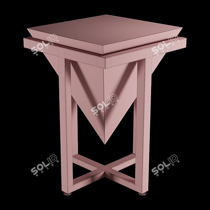 Gatti Metal Pyramid End Table 3D model image 3