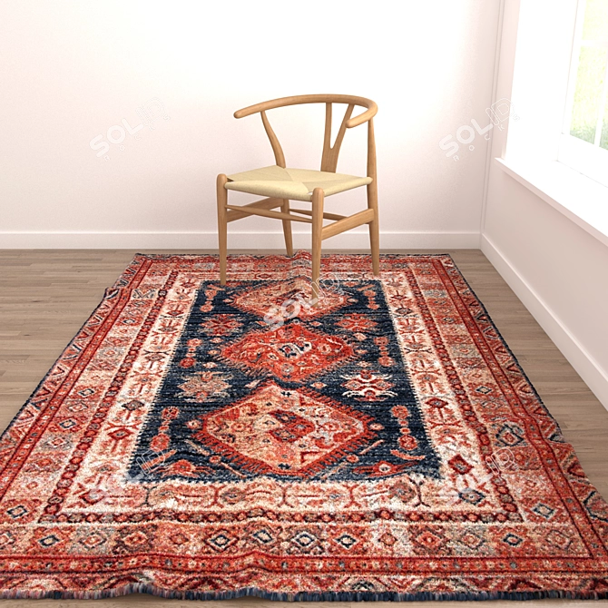 Versatile Rug Set: 6 Designs 3D model image 2